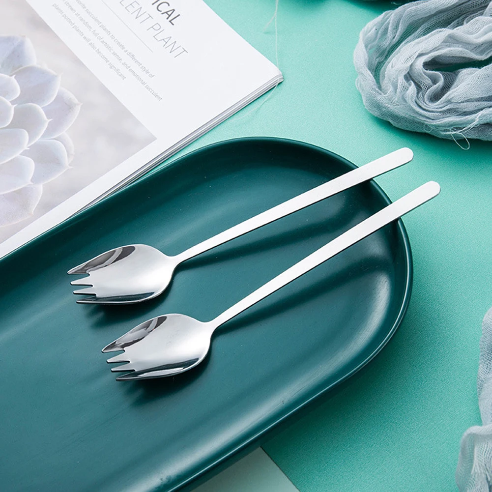 5-20Pcs Spork Long Handle Flatware Utensil Set Multipurpose Portable Noodle Fork for Dessert Ice Cream Salad thumbnail 6