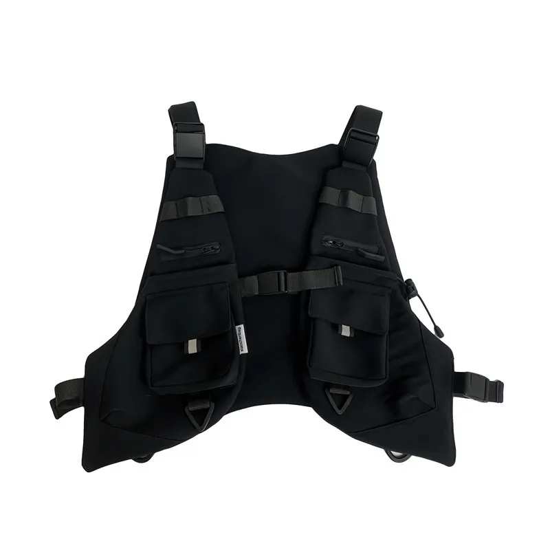 Techwear Tactical Vest Multifunction Outdoor Motorcycle Hip Hop Sport Waistcoat Men Women Vintage Punk Sleeveless Jacket thumbnail 6