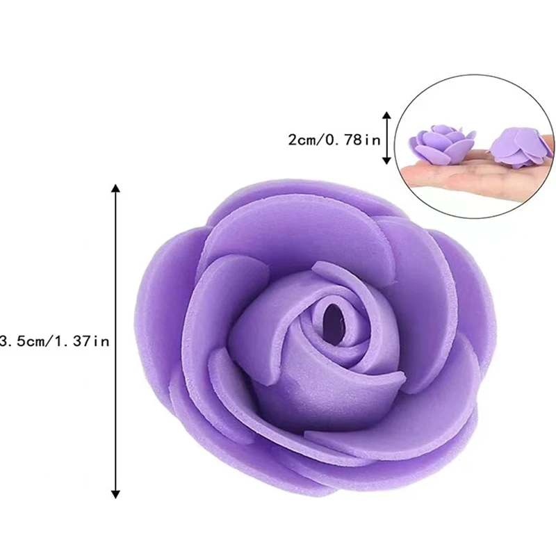 50~500Pcs 3.5cm PE Foam Rose Head Artificial Flower For Wedding Birthday Party Home Decor DIY Bear Rose Valentines Day Gifts thumbnail 2