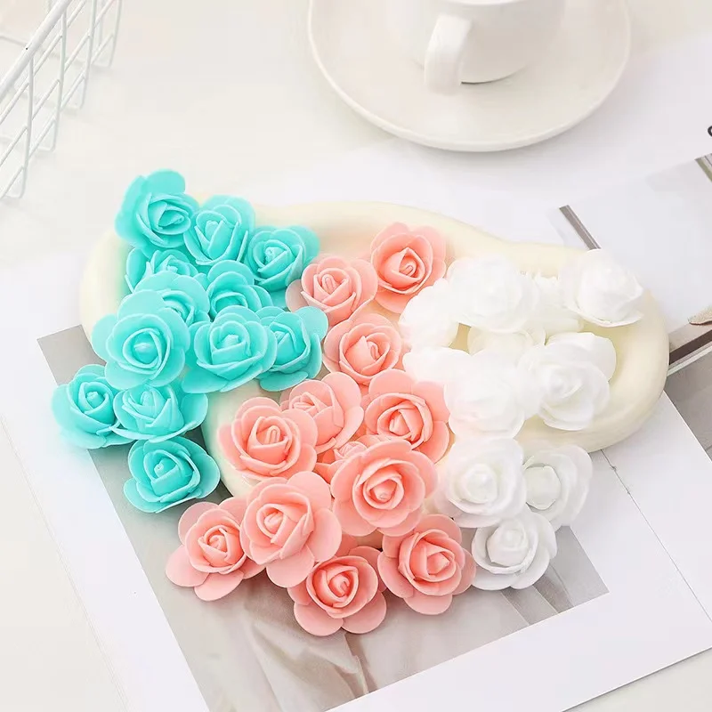 50~500Pcs 3.5cm PE Foam Rose Head Artificial Flower For Wedding Birthday Party Home Decor DIY Bear Rose Valentines Day Gifts thumbnail 5
