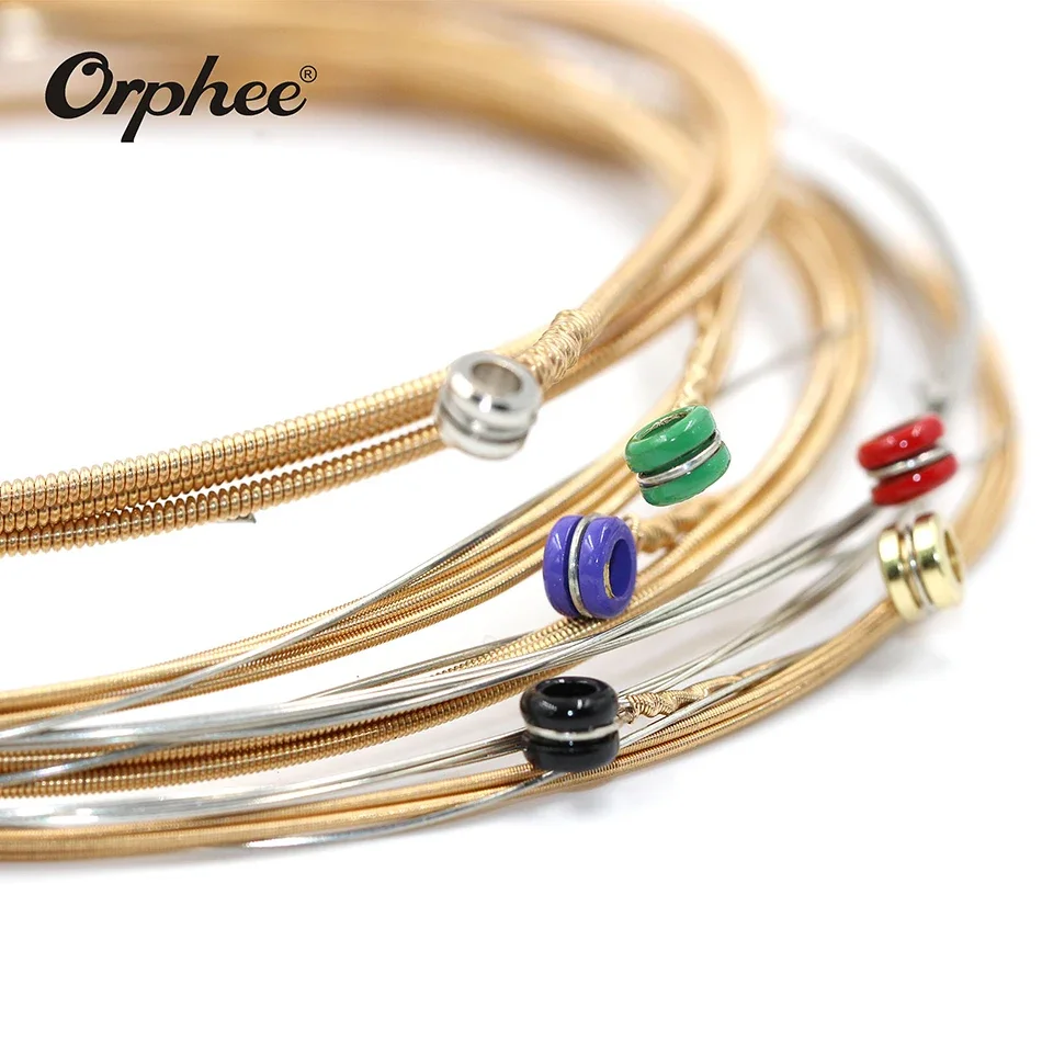 Orphee High Quality QA Series Medium Super Light Extra Light Acoustic Guitar Strings 85/15 Bronze Color End-Ball thumbnail 3