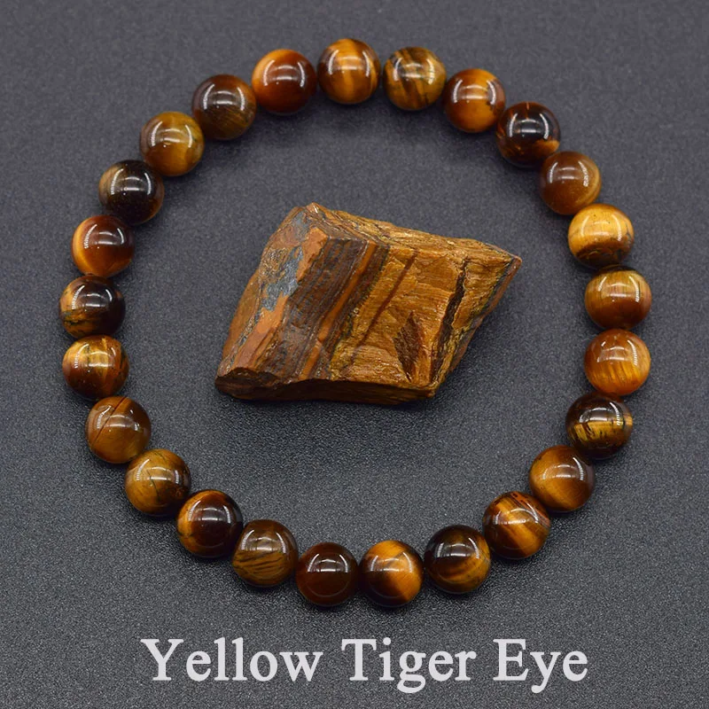 Original Reiki Blue Apatite Beads Bracelet Men Women Natural Lapis Lazuli Amethyst Yellow Tiger Eye Stone Beads Bracelet Jewelry thumbnail 3