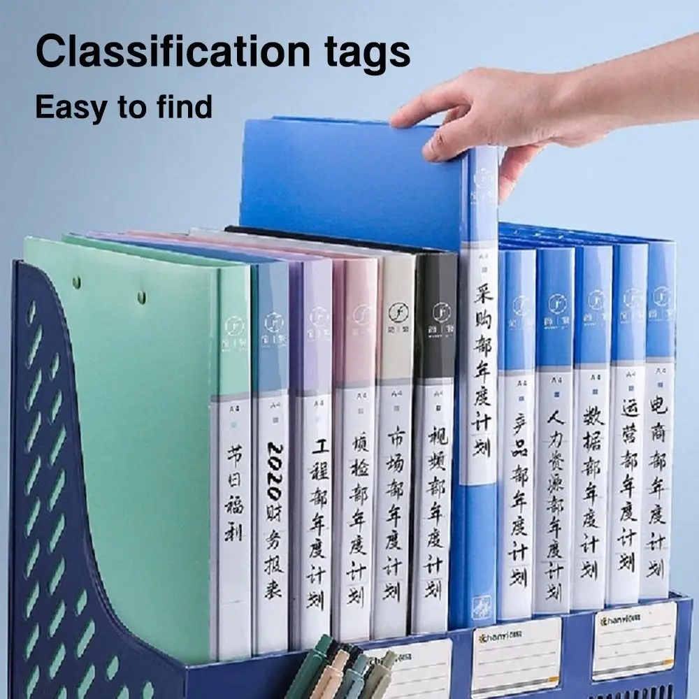 A4 Thickened File Folder Long Double Clips Archives Binder Multifunctional Students Test Paper Storage Organizer School Office thumbnail 3