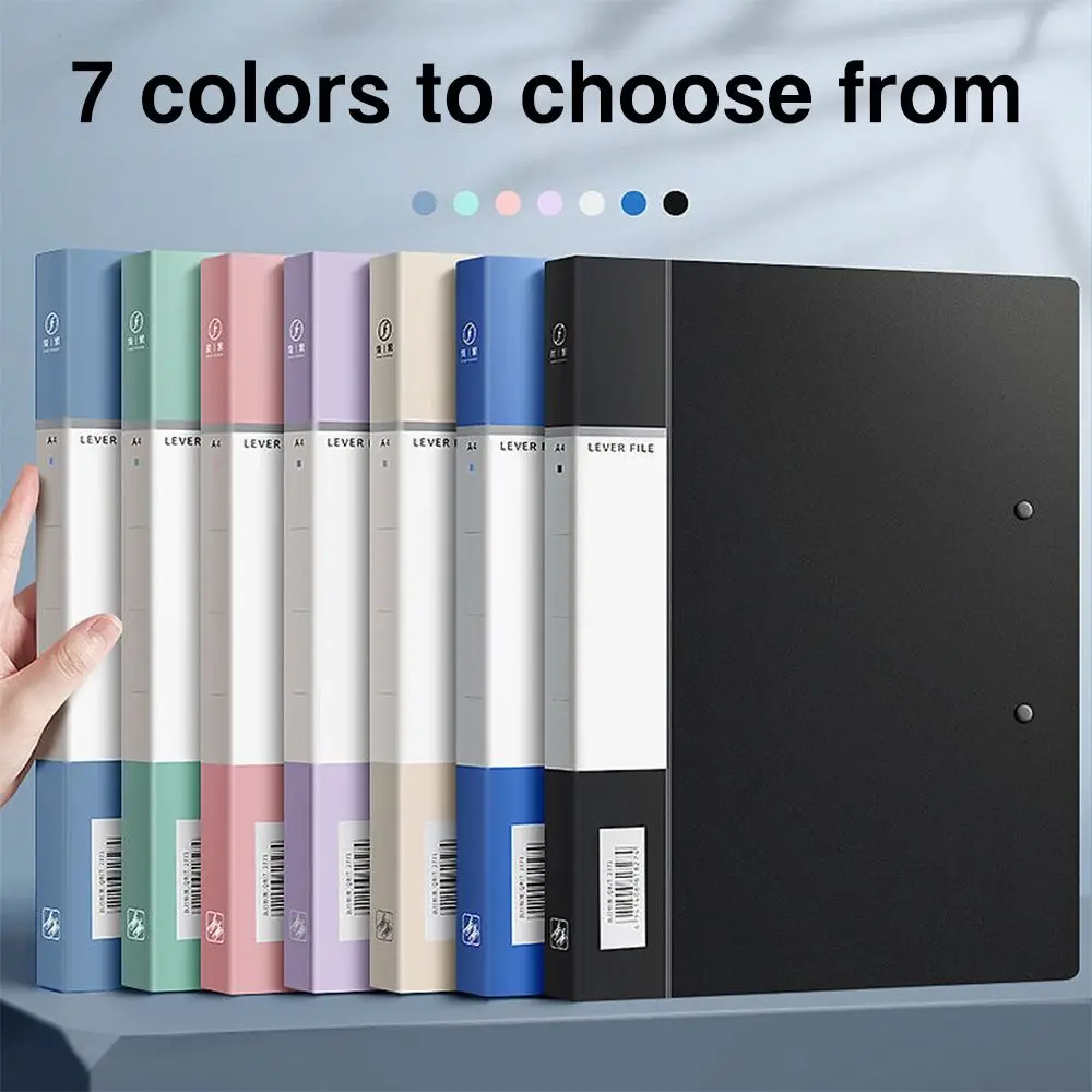 A4 Thickened File Folder Long Double Clips Archives Binder Multifunctional Students Test Paper Storage Organizer School Office thumbnail 5