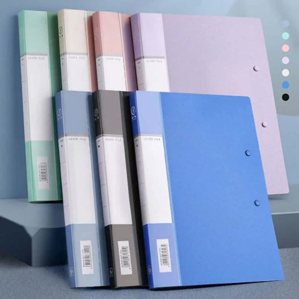 A4 Thickened File Folder Long Double Clips Archives Binder Multifunctional Students Test Paper Storage Organizer School Office thumbnail 2