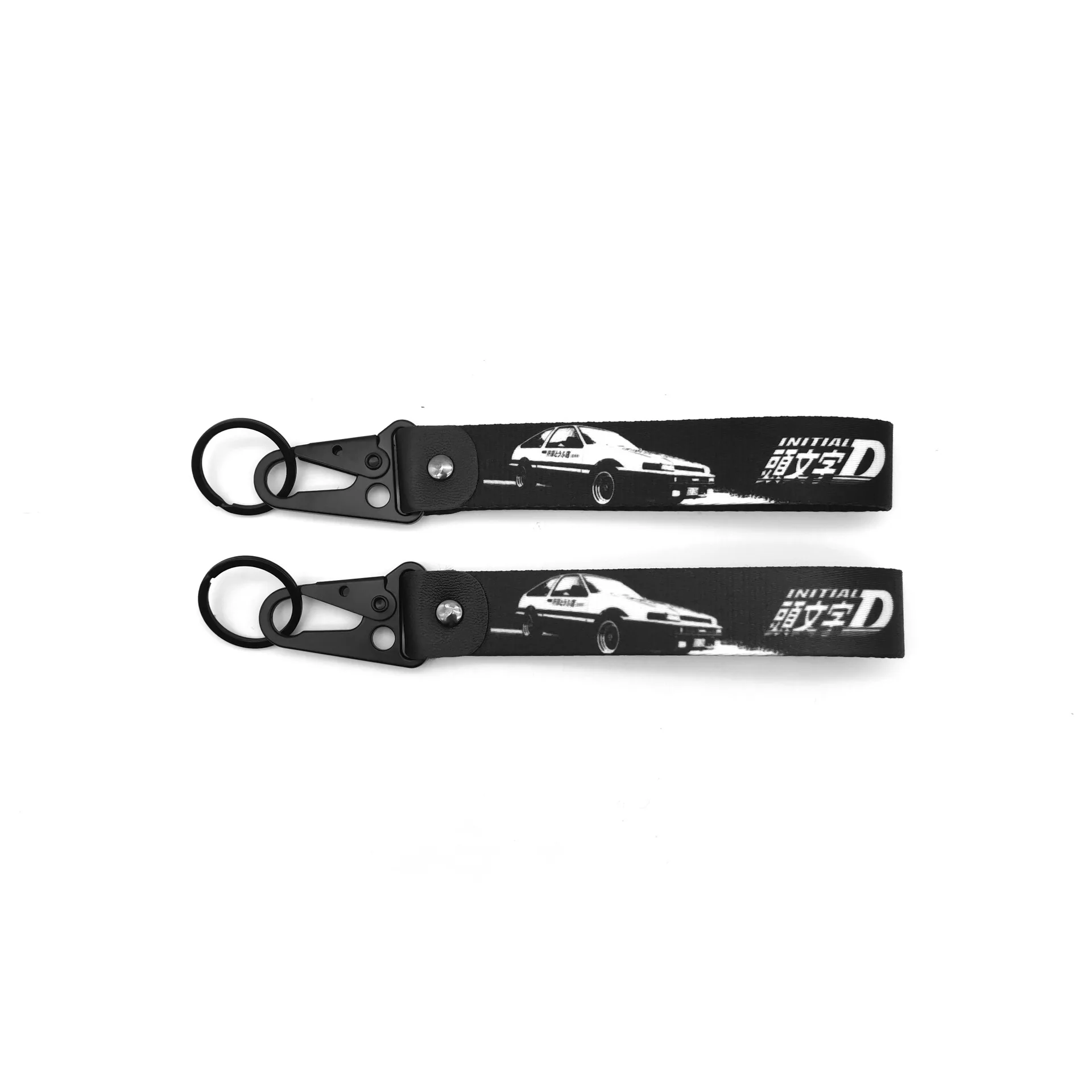 Newest JDM Style Car Keychain Nylon Initial D Gift Lanyard Keyring Auto Key Steel Spring Clip Key Starp Key Pendant thumbnail 6