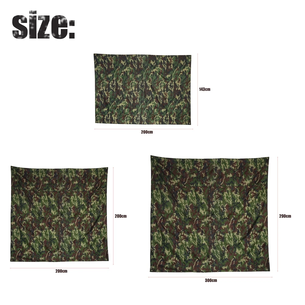 Camouflage Shelter Tourist Awning Canopy Tarp Tent Shade Ultralight Garden Canopy Sunshade Outdoor Camping Hammock Waterproof thumbnail 3