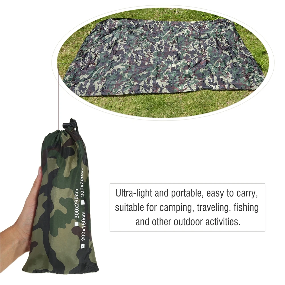 Camouflage Shelter Tourist Awning Canopy Tarp Tent Shade Ultralight Garden Canopy Sunshade Outdoor Camping Hammock Waterproof thumbnail 4