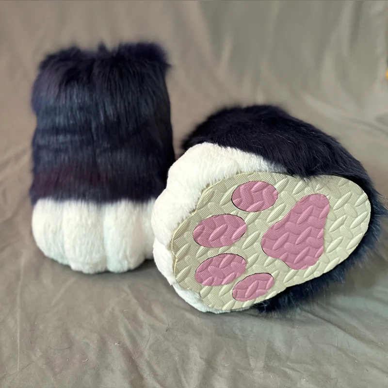 Fursuit feet paw shoes kit plush furry boots fursuit costume paw shoes halloween accessories cosplay costume Comic Exhibition thumbnail 6