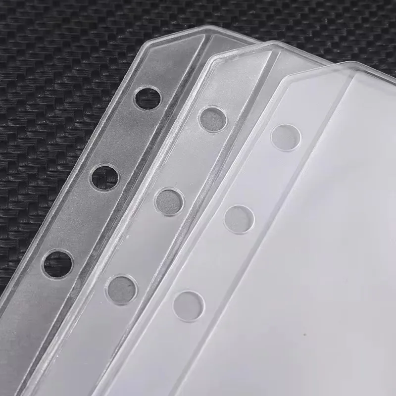 12/6/2PCS Loose Binder A6 6 Holes Transparent Zipper Folders Loose Leaf Bags Waterproof PVC Envelopes Pouch Document Filing Bag thumbnail 5