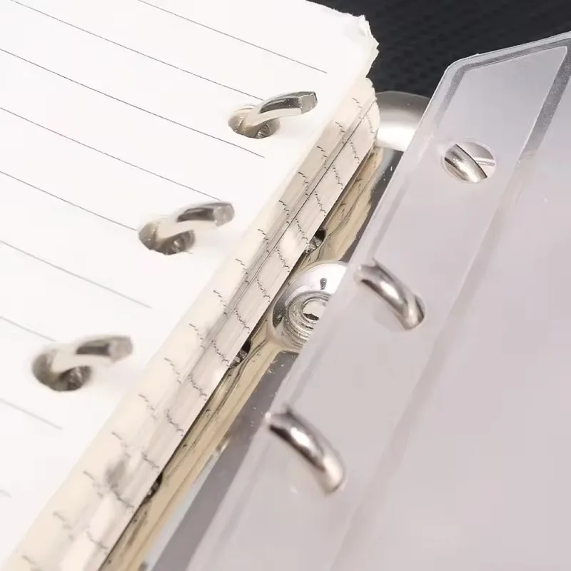 12/6/2PCS Loose Binder A6 6 Holes Transparent Zipper Folders Loose Leaf Bags Waterproof PVC Envelopes Pouch Document Filing Bag thumbnail 4