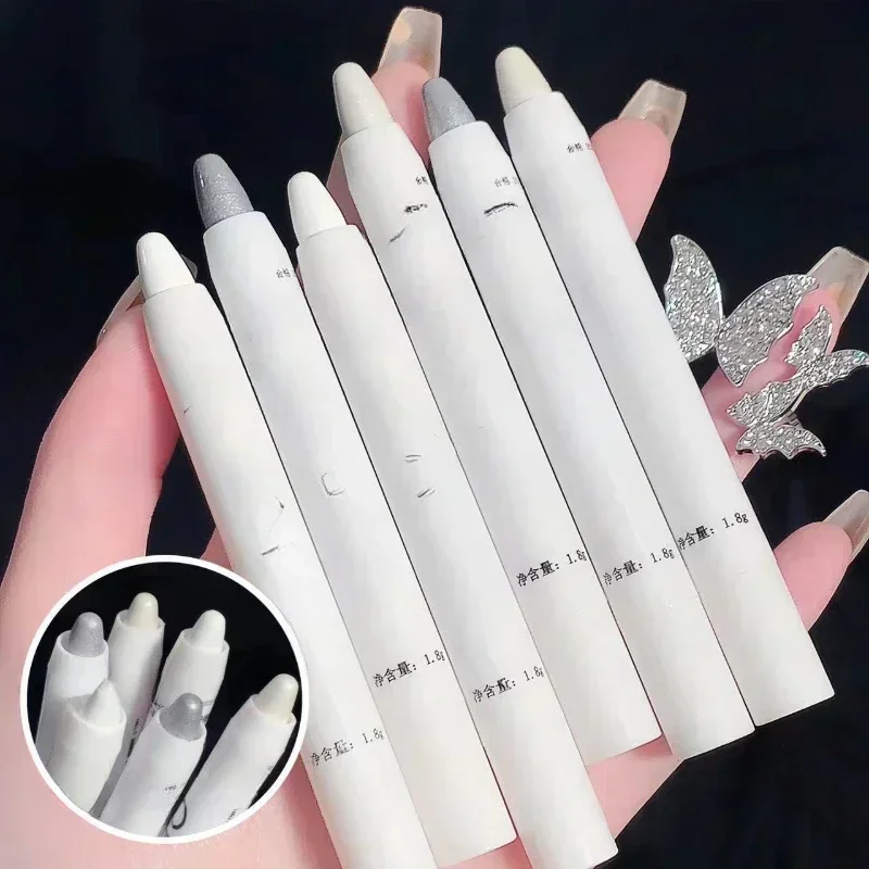 Matte White Lying Silkworm Highlighter Pen Pearlescent Eyeshadow Stick Brightening Pearl Eyeliner Waterproof Glitter Eye Shadow thumbnail 6
