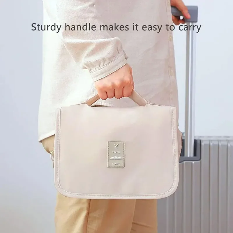 High Quality Travel Makeup Bag Waterproof Toiletries Organizer  Women Neceser Bathroom Hook Wash Pouch Hook Makeup Storage Bag thumbnail 4