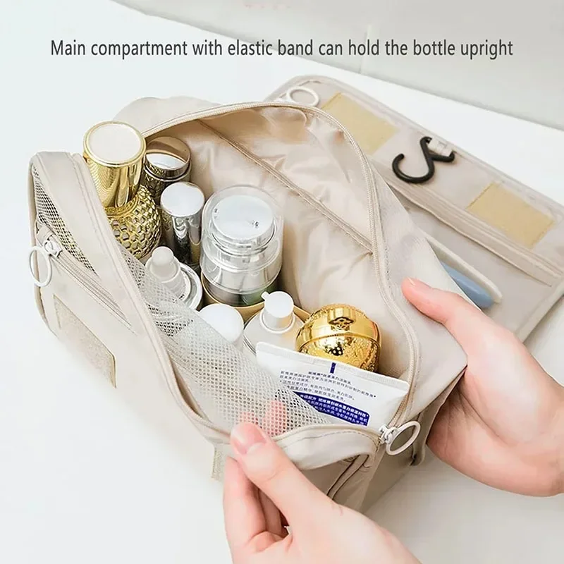 High Quality Travel Makeup Bag Waterproof Toiletries Organizer  Women Neceser Bathroom Hook Wash Pouch Hook Makeup Storage Bag thumbnail 6