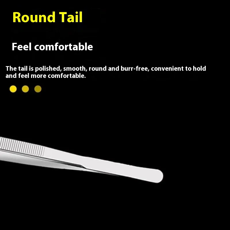 JUSTLANG Medical Tissue Forceps Thickening Stainless Steel Toothed Forceps Hook Dressing Tweezers Straight Elbow Clamp Forceps thumbnail 5