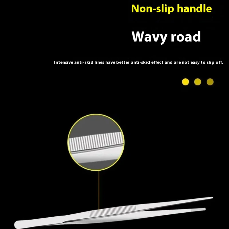 JUSTLANG Medical Tissue Forceps Thickening Stainless Steel Toothed Forceps Hook Dressing Tweezers Straight Elbow Clamp Forceps thumbnail 3