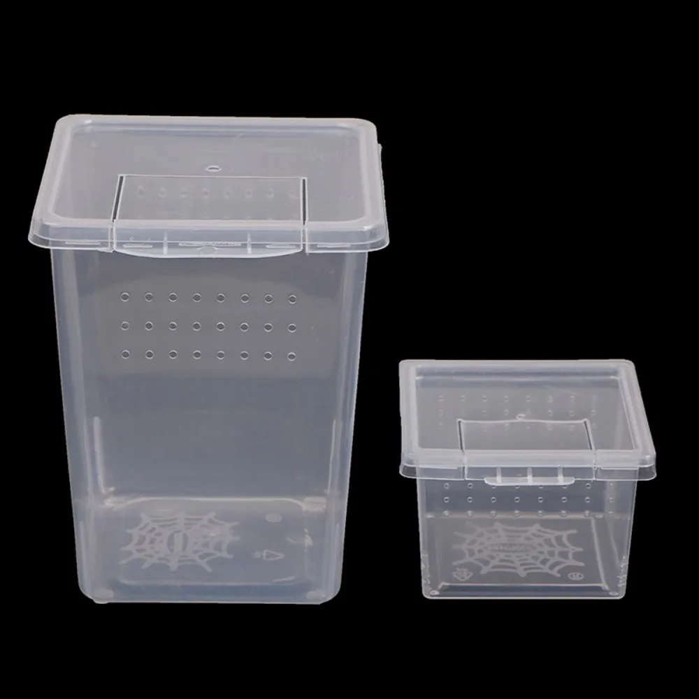 1Pc Plastic Reptiles Living Box Transparent Reptile Terrarium Habitat for Scorpion Spider Ants Lizard Breeding Feeding Case thumbnail 4