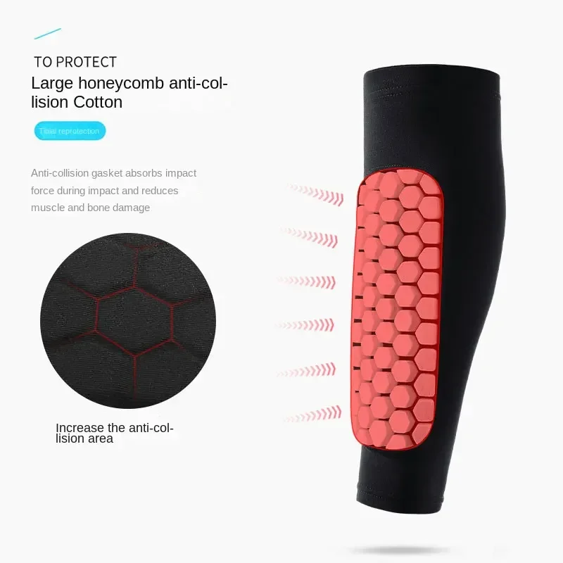 1 PC Honeycomb Soccer Shin Guards Football Shields Sports Legging Shinguards Leg Sleeves Protective Gear Shank Protector thumbnail 3