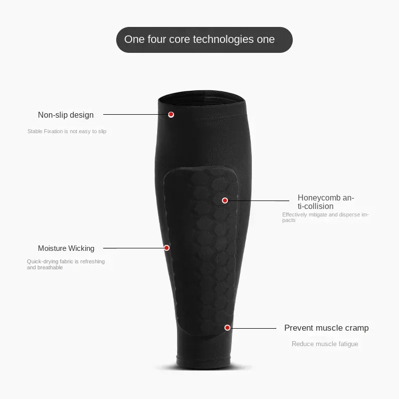 1 PC Honeycomb Soccer Shin Guards Football Shields Sports Legging Shinguards Leg Sleeves Protective Gear Shank Protector thumbnail 4