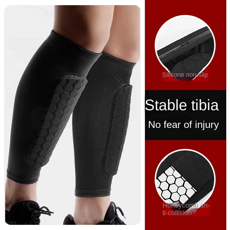 1 PC Honeycomb Soccer Shin Guards Football Shields Sports Legging Shinguards Leg Sleeves Protective Gear Shank Protector thumbnail 2