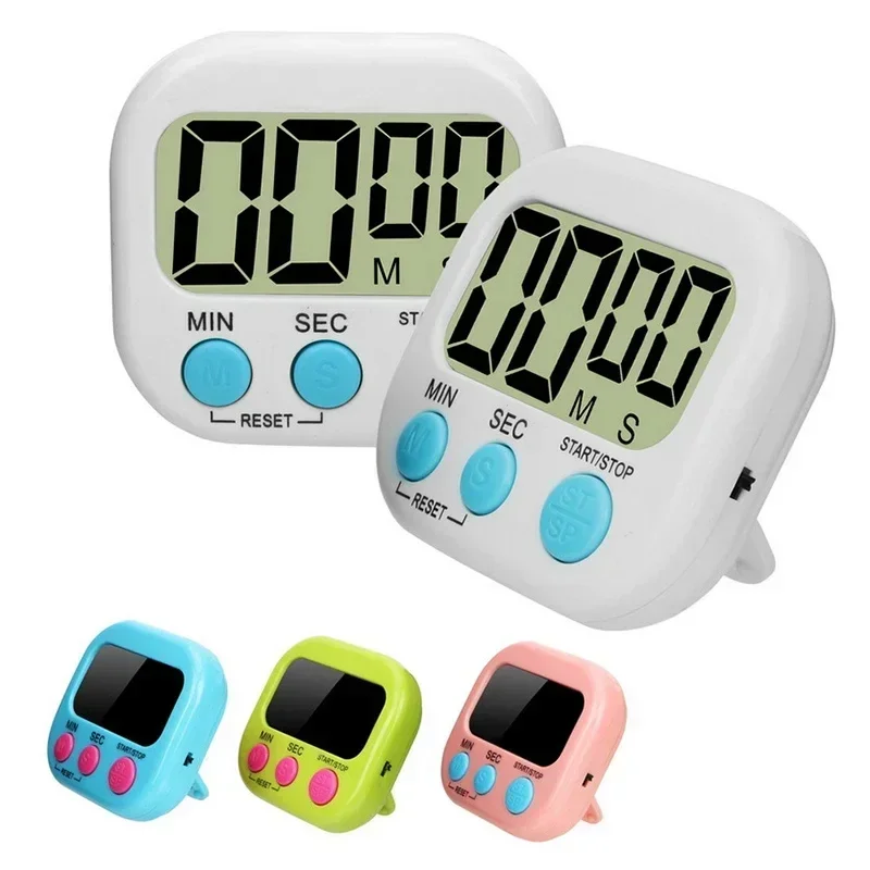 Mini Digital Kitchen Timer Big Digits Loud Alarm Magnetic Backing Stand with Large LCD Display for Cooking Baking Sports Games thumbnail 6