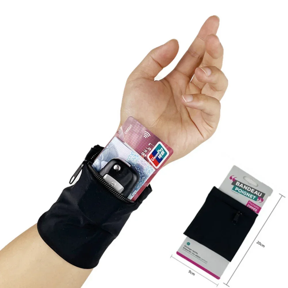 Wristband Wrist Bag Zip Wallet 10.5*10cm Storing Wallets Keys Wrist Strap Bag Breathable Cycling Fitness For Cycling thumbnail 2