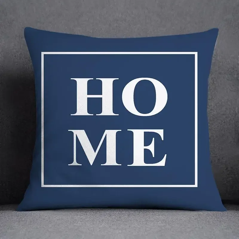 45x45CM Cushion Cover Geometric Pattern Polyester Blue Grey Pillowcase Upholstery Sofa Cushion Throw Pillow Home Decor Pillowcas thumbnail 2