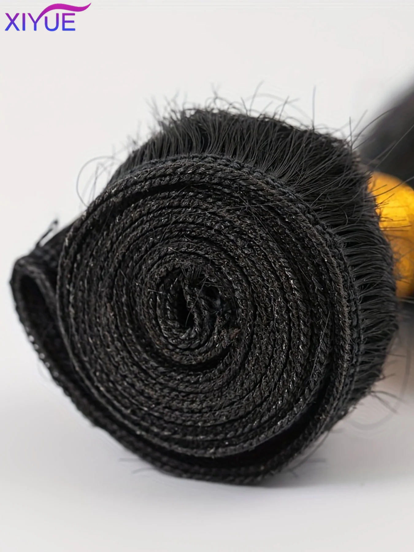 XIYUE synthetic Straight Hair Brazilian Straight Weave Bundles Natural Black Bundles Remy Hair Double Weft Bulk Braiding Hair thumbnail 5