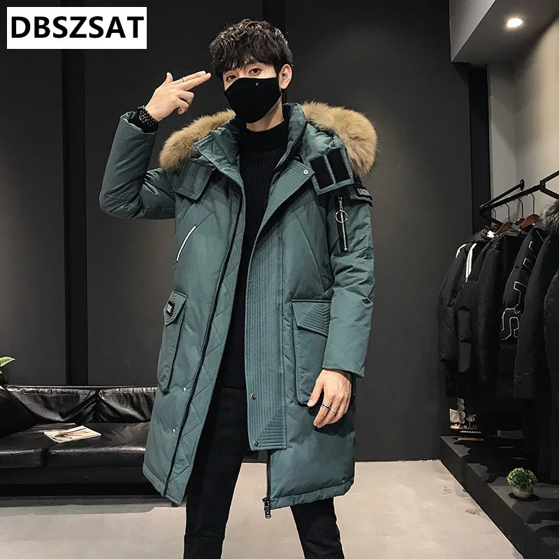 2026  Long Down Jackets Winter Coats Chaquetas Hooded Casual Winter Parkas High Quality Male Green Warm Parkas Coats Size 4XL thumbnail 3