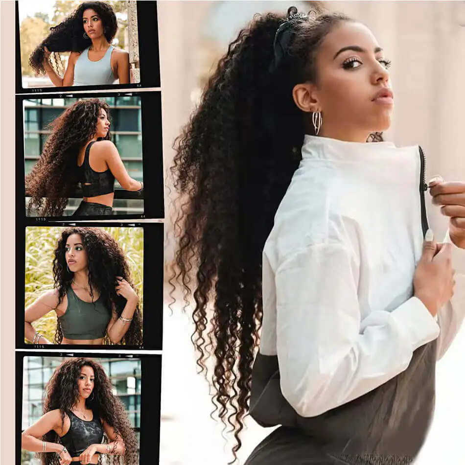 Synthetic Curly Braiding Hair 30 Inch Ocean Wave Crochet Hair for Black Women Long Deep Wave Wet and Wavy Braiding Hair thumbnail 5
