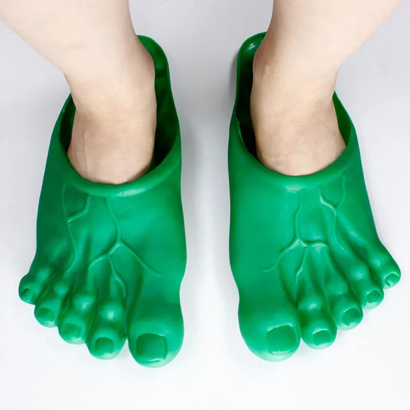 Man Funny Slippers Women Footwear Shoes Fashion Outdoor Beach Couple Slippers Role Playing Bigfoot Amazing Sandals Of The Hulk thumbnail 6