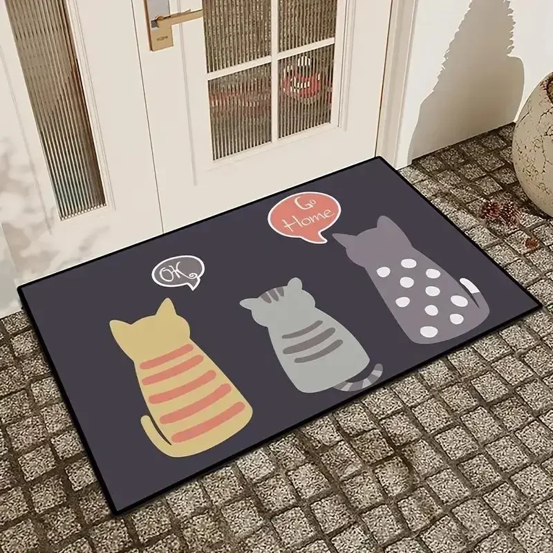 Flower Print Home Floor Mat Non-slip Easy Clean Decoration Carpet Kitchen Area Rug Living Room House Washable Welcome Doormats thumbnail 3