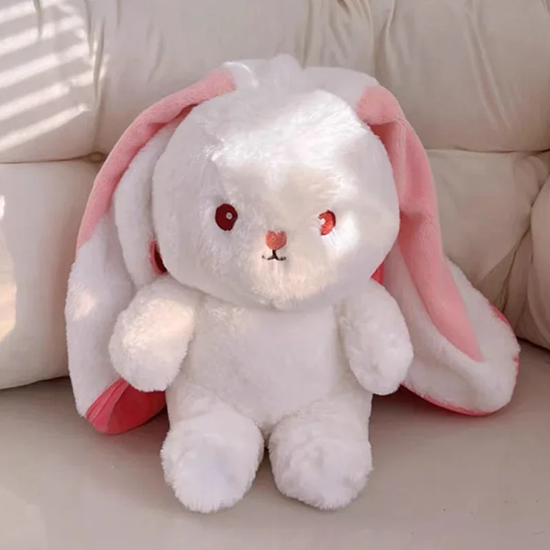 25cm Cute Strawberry Carrot Rabbit Plush Toy Stuffed Creative Into Fruit Transform Baby Cuddly Bunny Doll for Kid Birthday Gift thumbnail 4