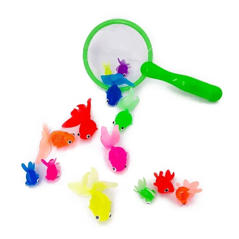 Children's 6Pcs/Set Kawaii Simulation Rubber Goldfish Baby Bath Water Play Games Toys for Kids Toddlers Bathing Shower Gifts thumbnail 5
