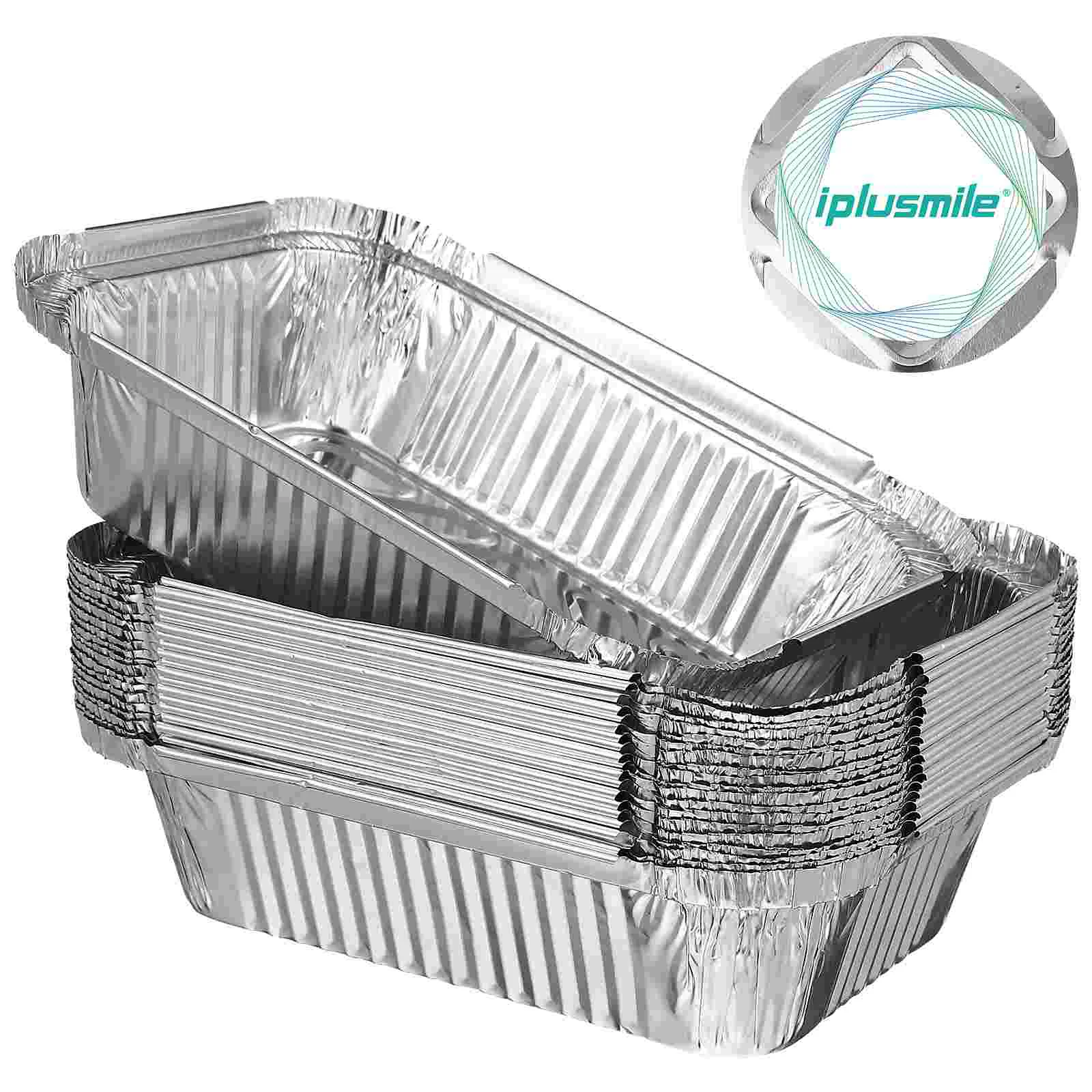 20 Pcs Aluminum Foil Pan Disposable Oven Tray Large Capacity Baking Tray Grilling Pan Kitchen Dining Baking Dishes Pans Foil thumbnail 3