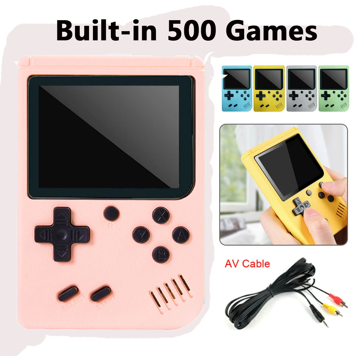 Built-in 500+ Classic games 5 inch arcade retro Console games console for Game boy Emulator TV Video Game Handheld Game Player thumbnail 3