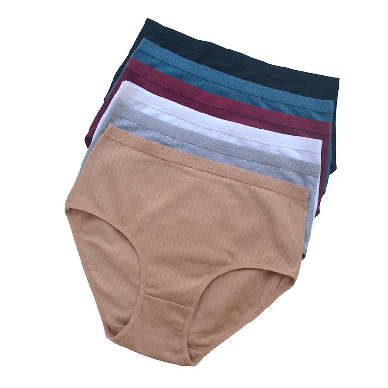 2Pcs/Set Women's High Waist Cotton Panties Seamless Breathable Underwear Sexy Lingerie Comfort Female Underpants M-XXL thumbnail 3