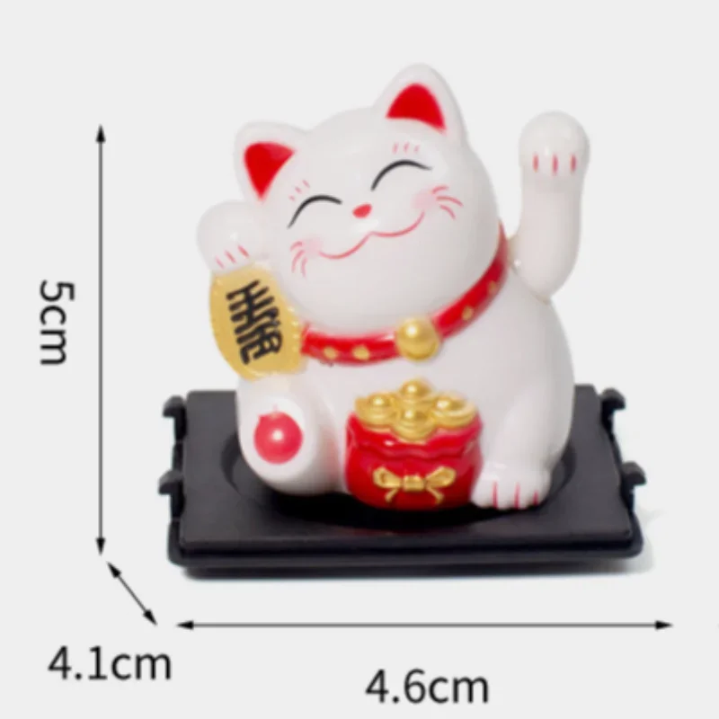 Solar Powered Automatic Waving Cat Beckoning Fortune Cat Lucky Cat For Office Decor Car Ornament Birthday Gift Home Decoration thumbnail 6