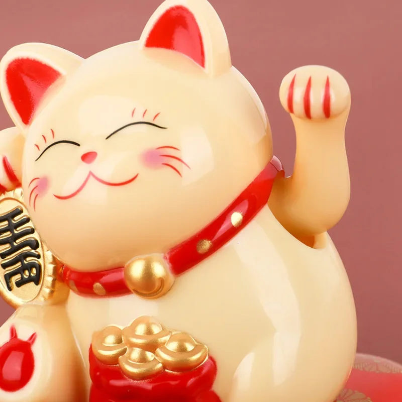 Solar Powered Automatic Waving Cat Beckoning Fortune Cat Lucky Cat For Office Decor Car Ornament Birthday Gift Home Decoration thumbnail 5