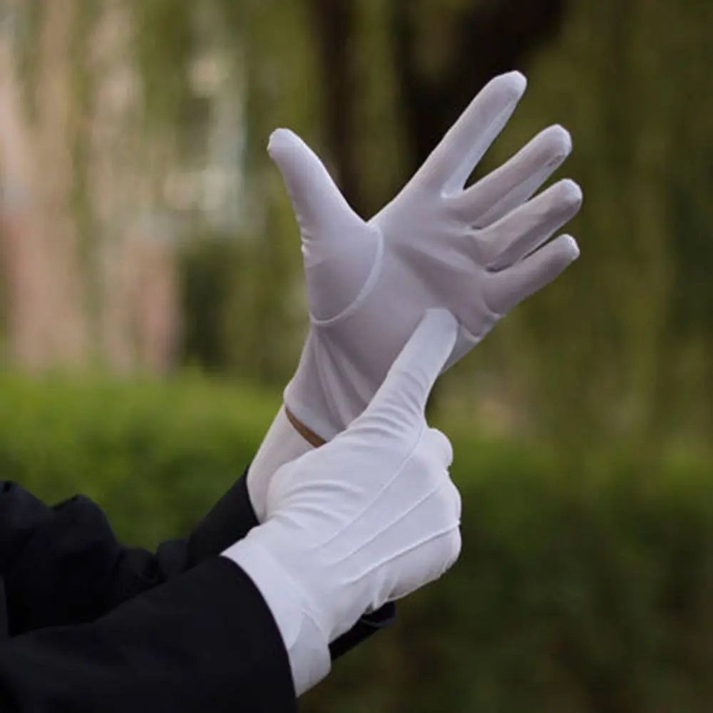 1pair White Formal Gloves Classic Parade Gloves Tuxedo Honor Guard Parade Women Men Inspection Uniform Guard Band Butler thumbnail 2