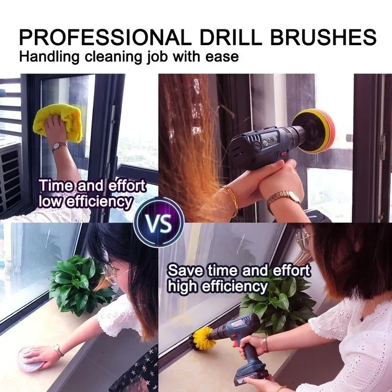 2/3.5/4/5'' Drill Brush Electric Scrubber Brush for Cleaning Bathroom Bathtub Cleaning Brush Scrub Drill Cleaning Tools thumbnail 4