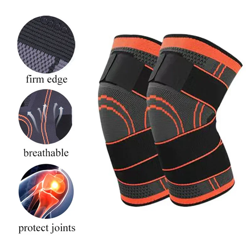 1PCS Adjustable Sports Knee Pad Knee Pain Relief Patella Stabilizer Brace Support for Hiking Soccer Basketball Running Sport thumbnail 3