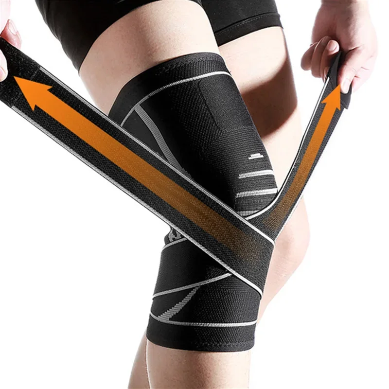 1PCS Adjustable Sports Knee Pad Knee Pain Relief Patella Stabilizer Brace Support for Hiking Soccer Basketball Running Sport thumbnail 4