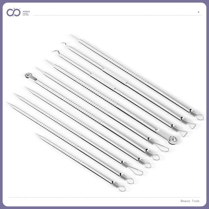4-11Pcs Ingrown Hair Tweezers Acne Blackhead Removal Needles Black Dots Cleaner Deep Cleansing Pore Cleaner Face Skin Care Tools thumbnail 6