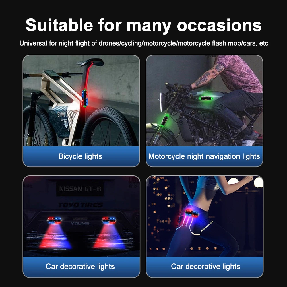 Car Solar Charging-free Anti-rear Collision And Explosion-proof Safety Light Motorcycle Brake Tail Light Modified Flash Light thumbnail 4