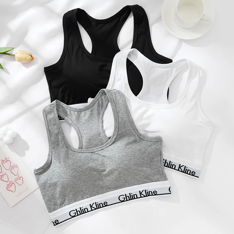 2PCS Ghlin Kline Women's Underwear Bra With Underpants Set Cotton Sports Vest And Underpants thumbnail 6