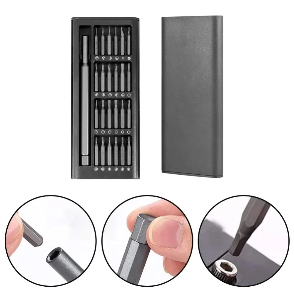 Precision Screwdriver Set 25 in 1 Screw Driver Se Hexagonal Flat Head Magnetic Screwdriver Head for iPhone PC WatchCameraGlasses thumbnail 2