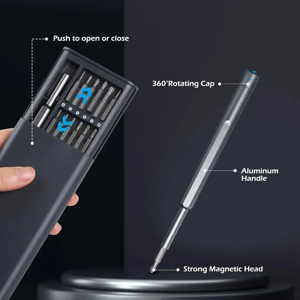 Precision Screwdriver Set 25 in 1 Screw Driver Se Hexagonal Flat Head Magnetic Screwdriver Head for iPhone PC WatchCameraGlasses thumbnail 4