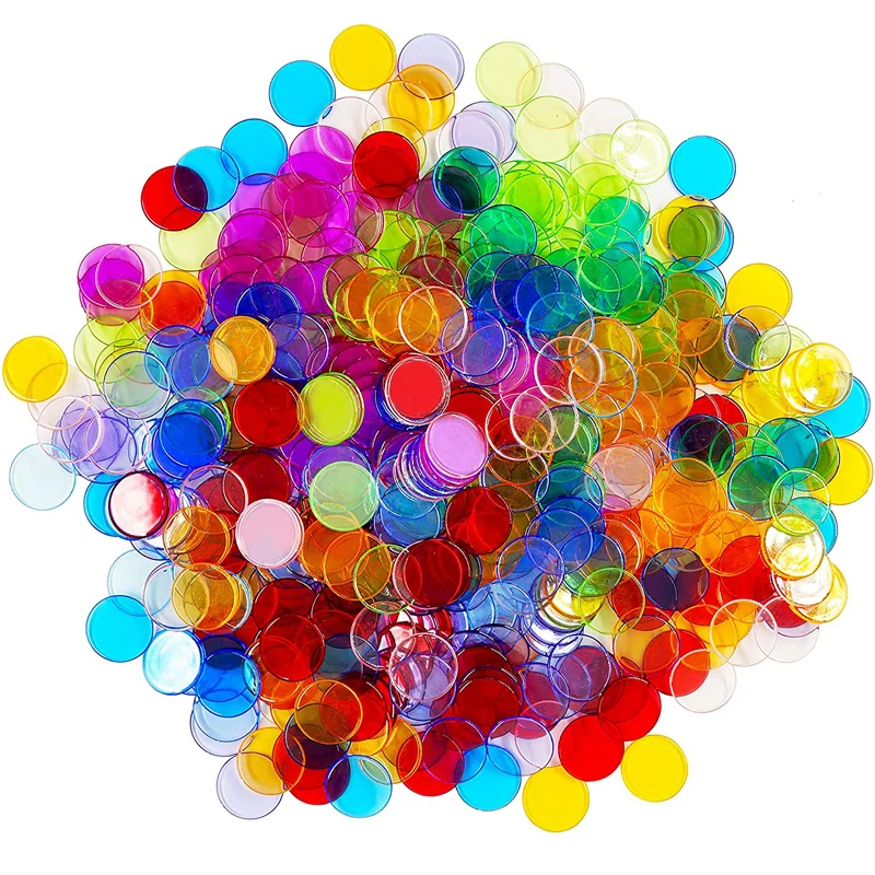 Learning Resources Transparent Color Counting Chips Size 19MM Classroom Montessori Toys Maths Juguetes Didácticos Para Niños