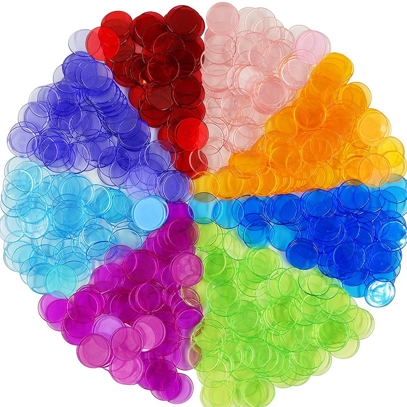 Learning Resources Transparent Color Counting Chips Size 19MM Classroom Montessori Toys Maths Juguetes Didácticos Para Niños thumbnail 2
